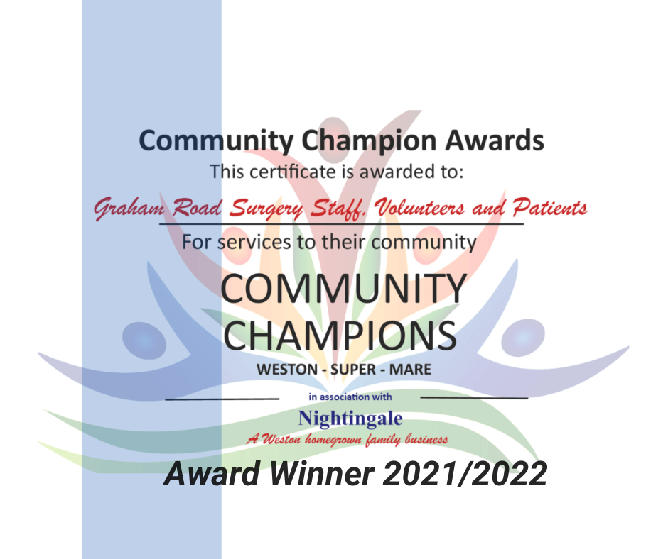 Graham Road Surgery Community Champion Award Winner Richard Nightingale